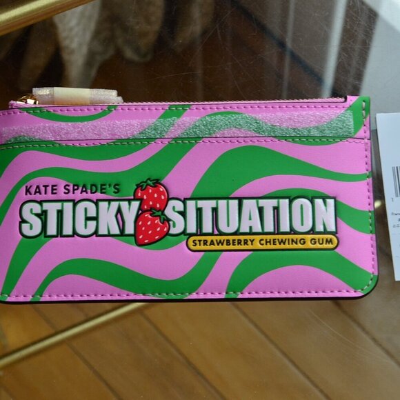 Kate Spade KK207 Bubble Gum Large Slim Card Holder - Picture 4 of 7